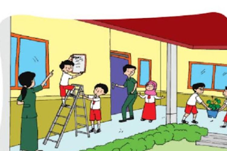 Detail Gambar Kerja Bakti Di Sekolah Kartun Nomer 38