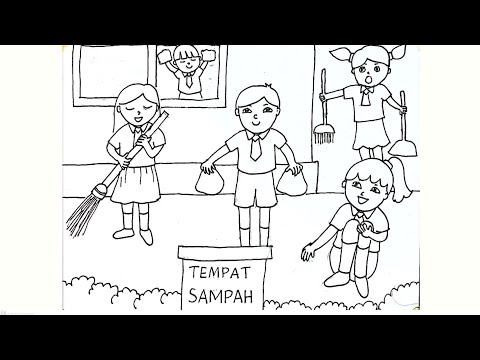 Detail Gambar Kerja Bakti Hitam Putih Nomer 47