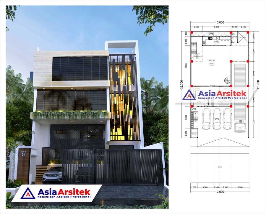 Detail Gambar Kerja Bangunan 4 Lantai Nomer 19