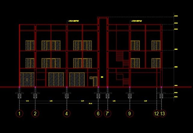 Detail Gambar Kerja Bangunan Dwg Nomer 2