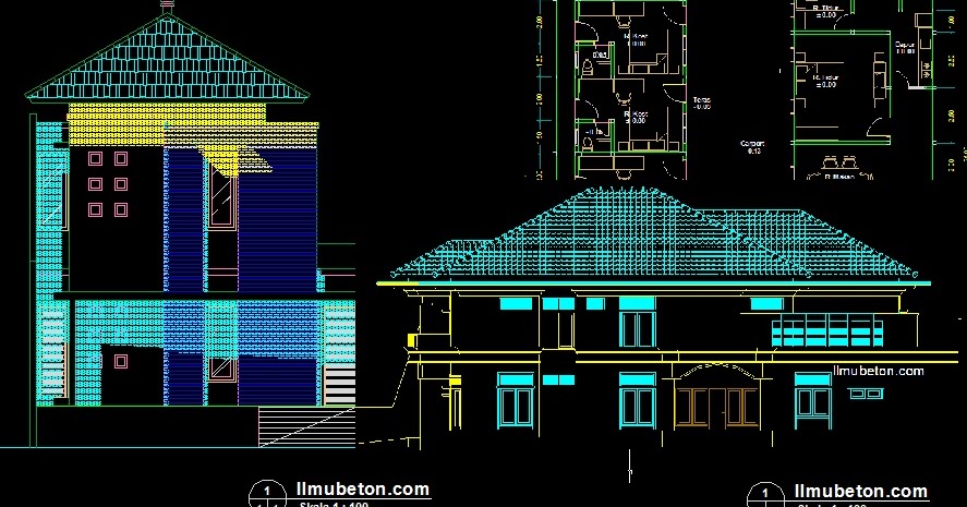 Detail Gambar Kerja Bangunan Dwg Nomer 15