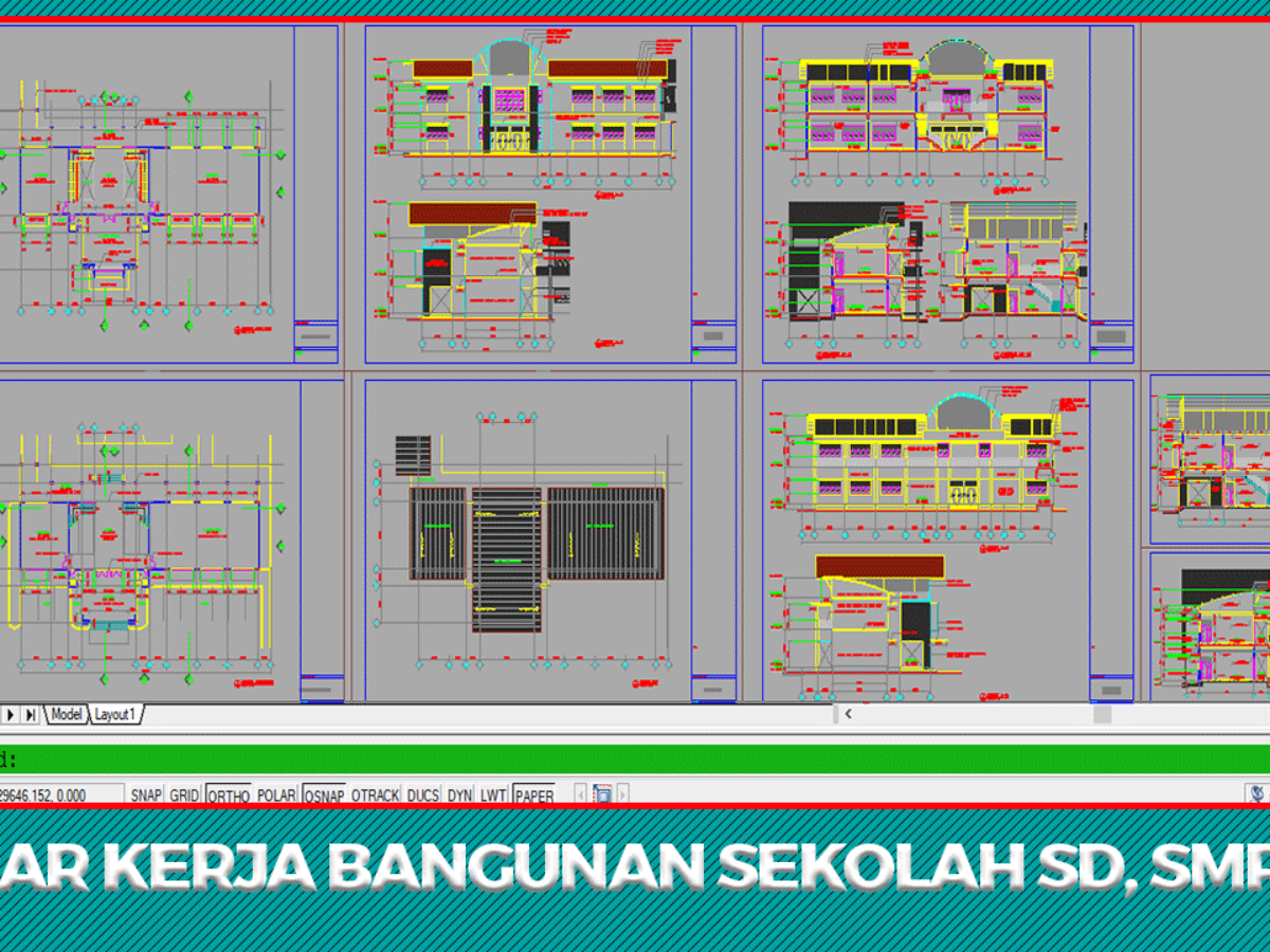 Detail Gambar Kerja Bangunan Dwg Nomer 4