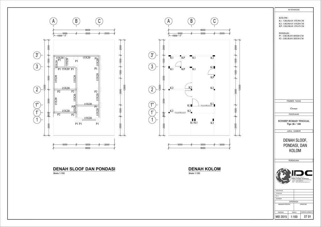 Detail Gambar Kerja Bangunan Typedwg Nomer 44