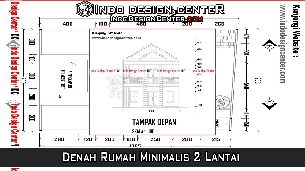 Detail Gambar Kerja Denah Rumah 2 Lantai Nomer 36