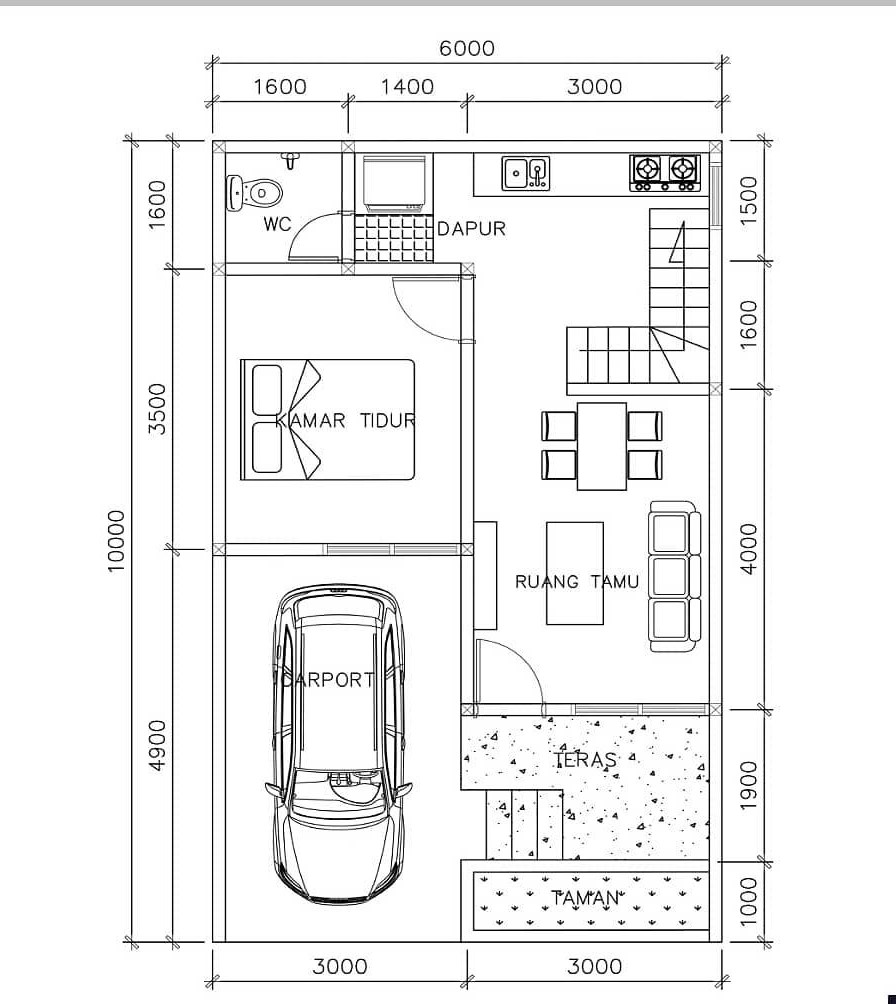 Detail Gambar Kerja Denah Rumah 2 Lantai Koleksi Nomer 49