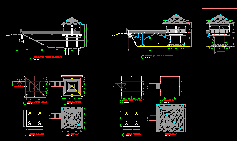 Detail Gambar Kerja Detail Gazebo Nomer 6