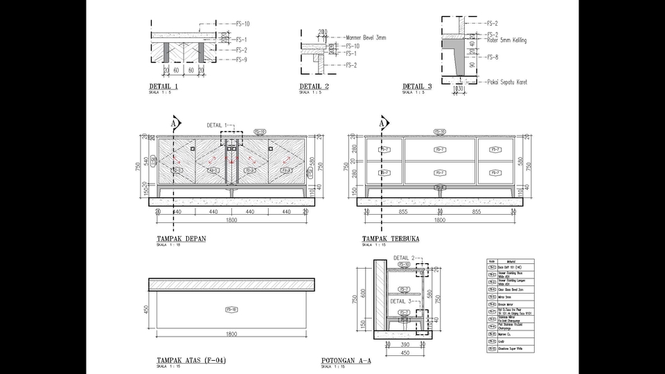 Detail Gambar Kerja Furniture Nomer 5