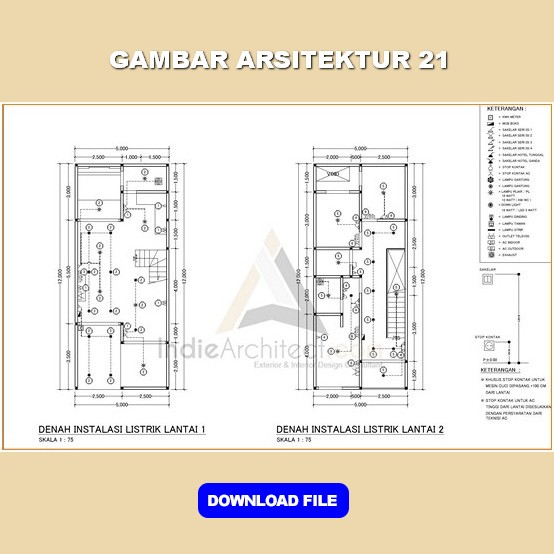 Detail Gambar Kerja Instalasi Listrik Rumah Nomer 29