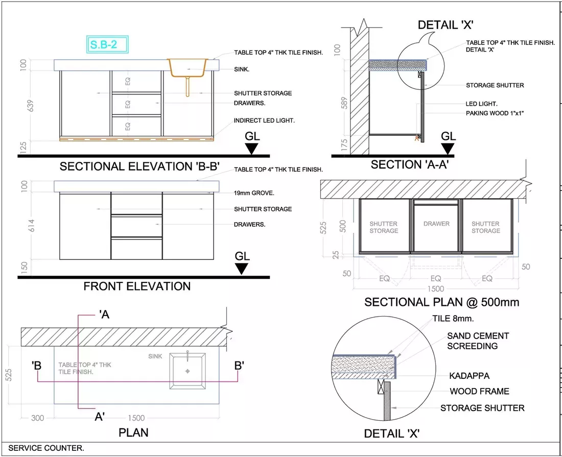 Detail Gambar Kerja Interior Nomer 26