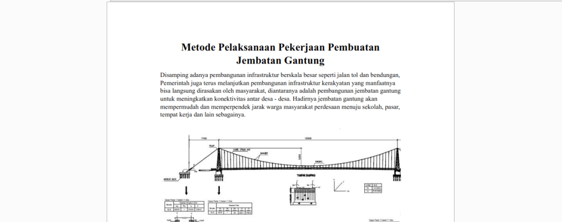 Detail Gambar Kerja Jembatan Gantng Nomer 10