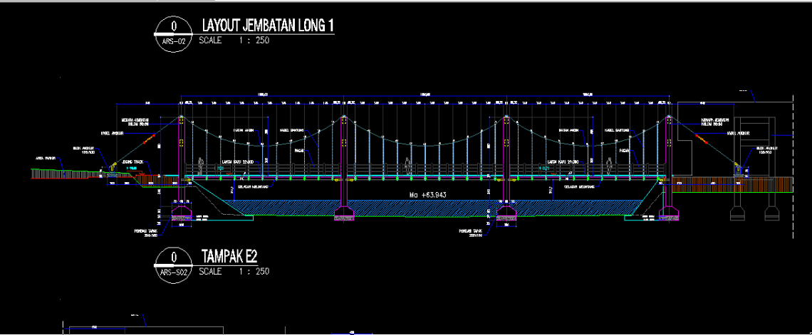 Detail Gambar Kerja Jembatan Gantng Nomer 3