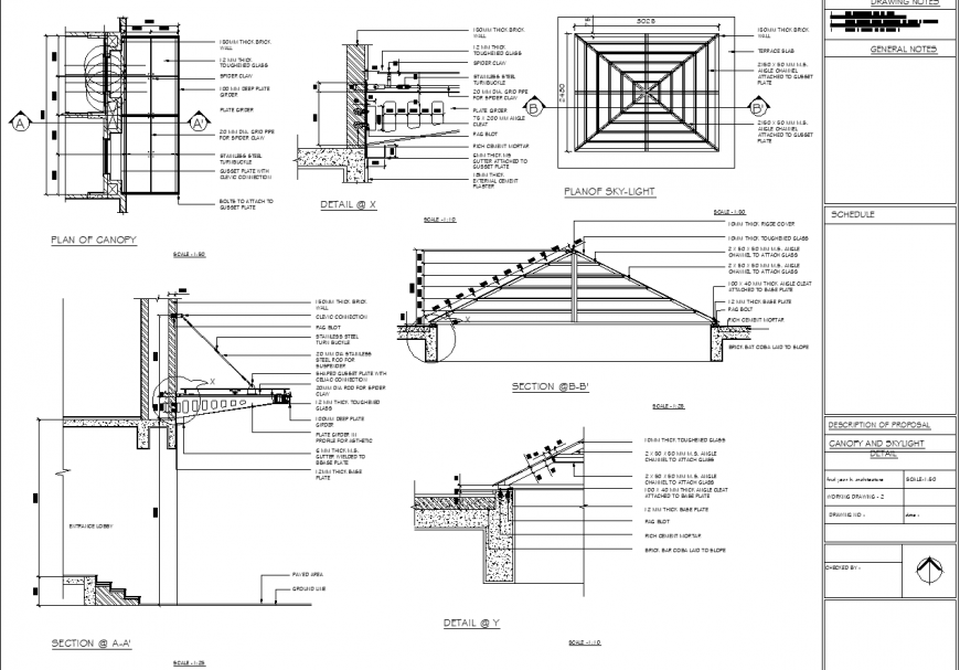 Detail Gambar Kerja Kanopi Nomer 11