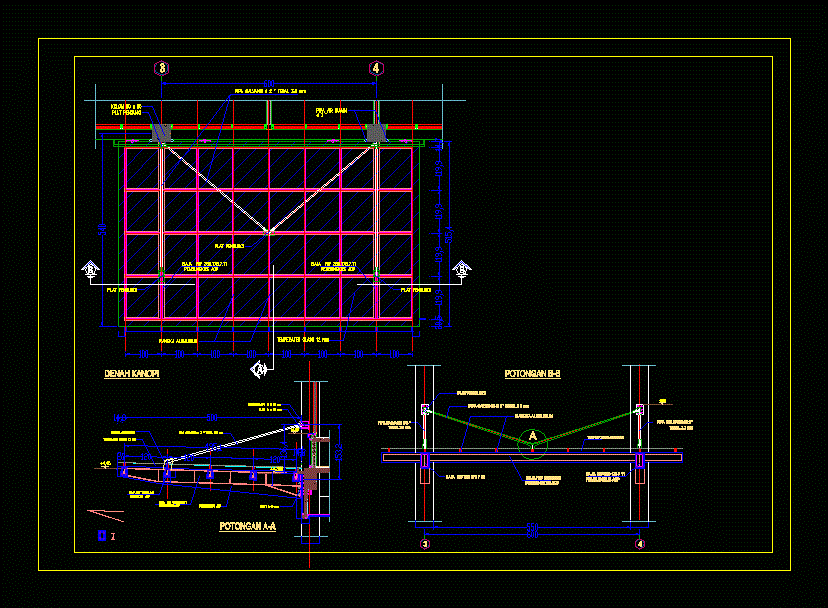 Detail Gambar Kerja Kanopi Nomer 2