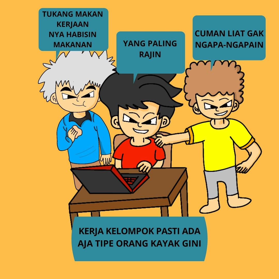 Detail Gambar Kerja Kelompok Kartun Nomer 12