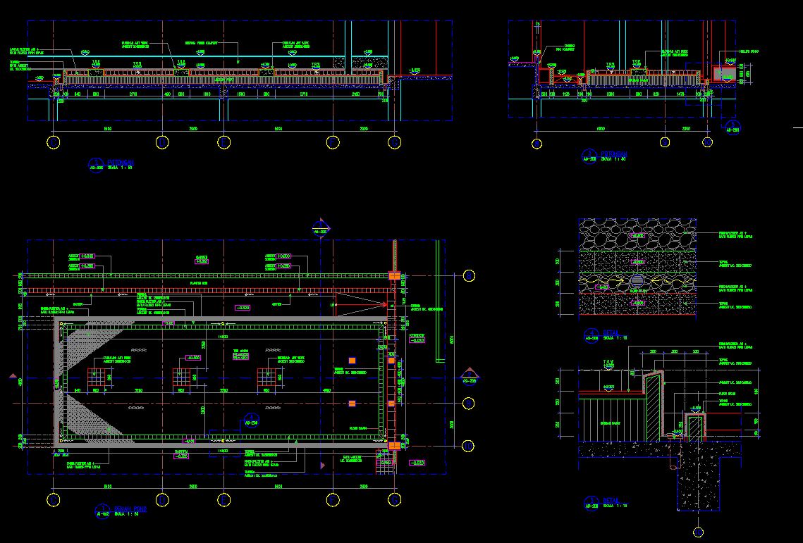 Detail Gambar Kerja Kolam Renang Dwg Nomer 8