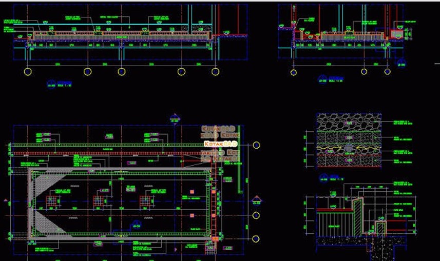 Detail Gambar Kerja Kolam Renang Dwg Nomer 9