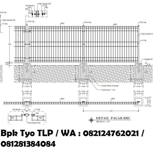 Detail Gambar Kerja Pagar Nomer 16