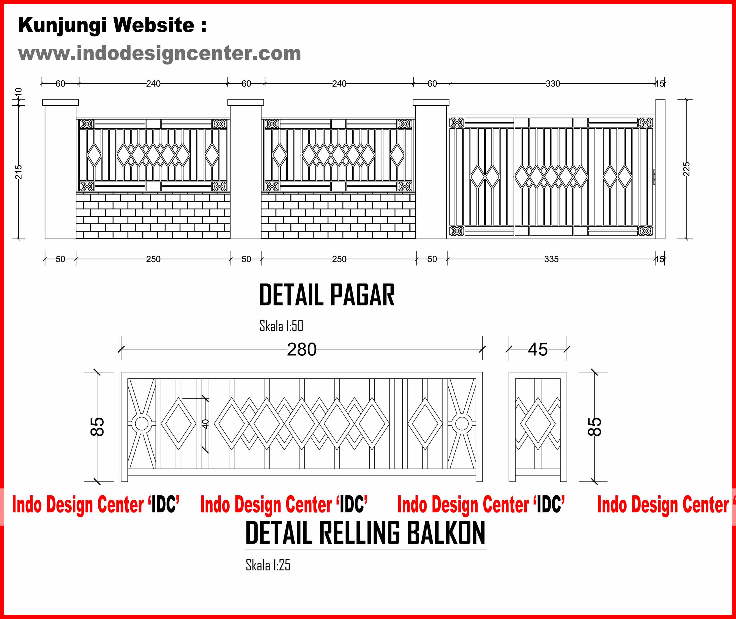 Detail Gambar Kerja Pagar Nomer 3