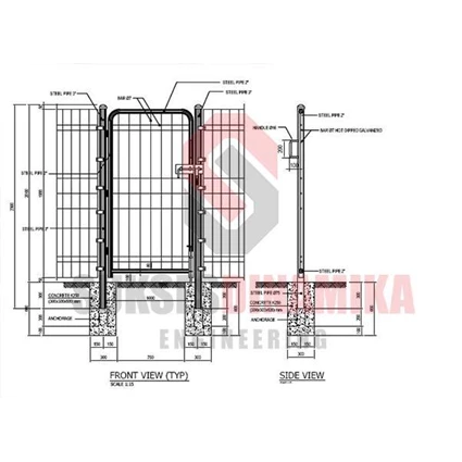 Detail Gambar Kerja Pagar Nomer 24