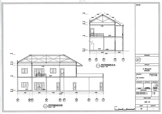 Detail Gambar Kerja Potongan Rumah Nomer 41