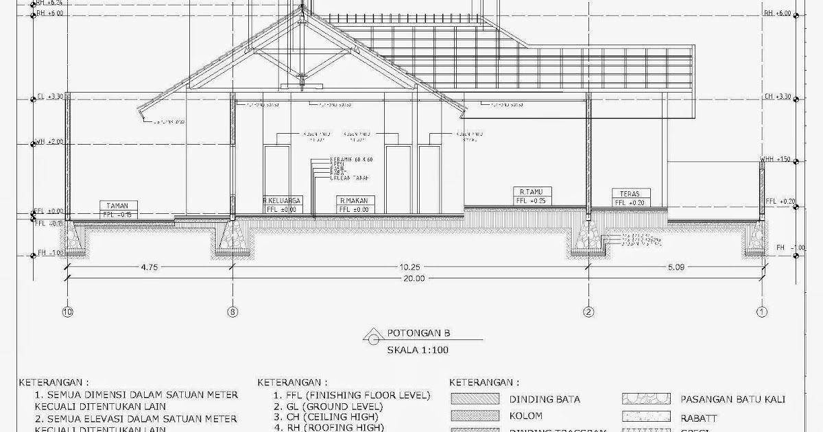 Detail Gambar Kerja Potongan Rumah Nomer 48