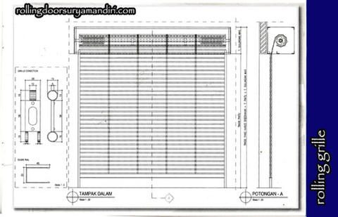 Detail Gambar Kerja Rolling Door Nomer 15