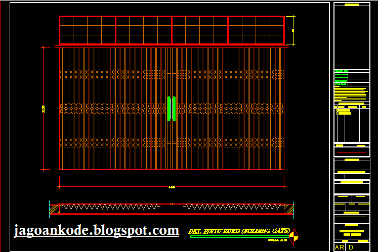 Detail Gambar Kerja Rolling Door Nomer 22