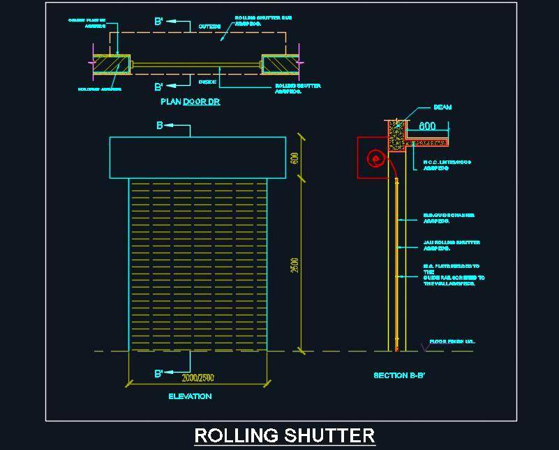 Detail Gambar Kerja Rolling Door Nomer 9