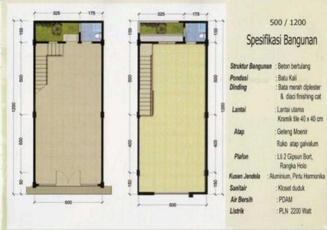 Detail Gambar Kerja Ruko 2 Lantai Nomer 25