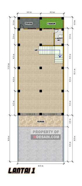 Detail Gambar Kerja Ruko 2 Lantai Nomer 27