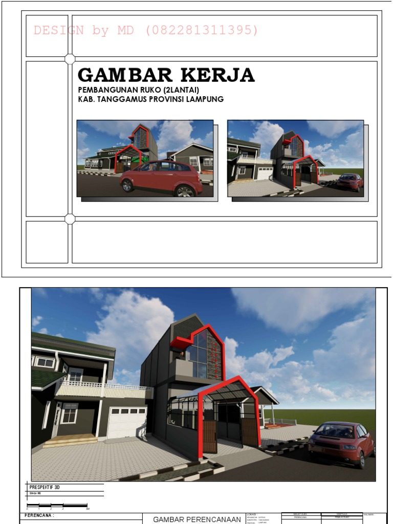 Detail Gambar Kerja Ruko 2 Lantai Nomer 29