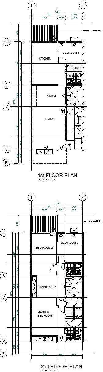 Detail Gambar Kerja Ruko 2 Lantai Nomer 40