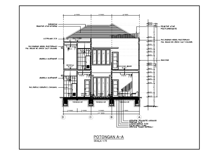 Detail Gambar Kerja Rumah 2 Lanta Nomer 18