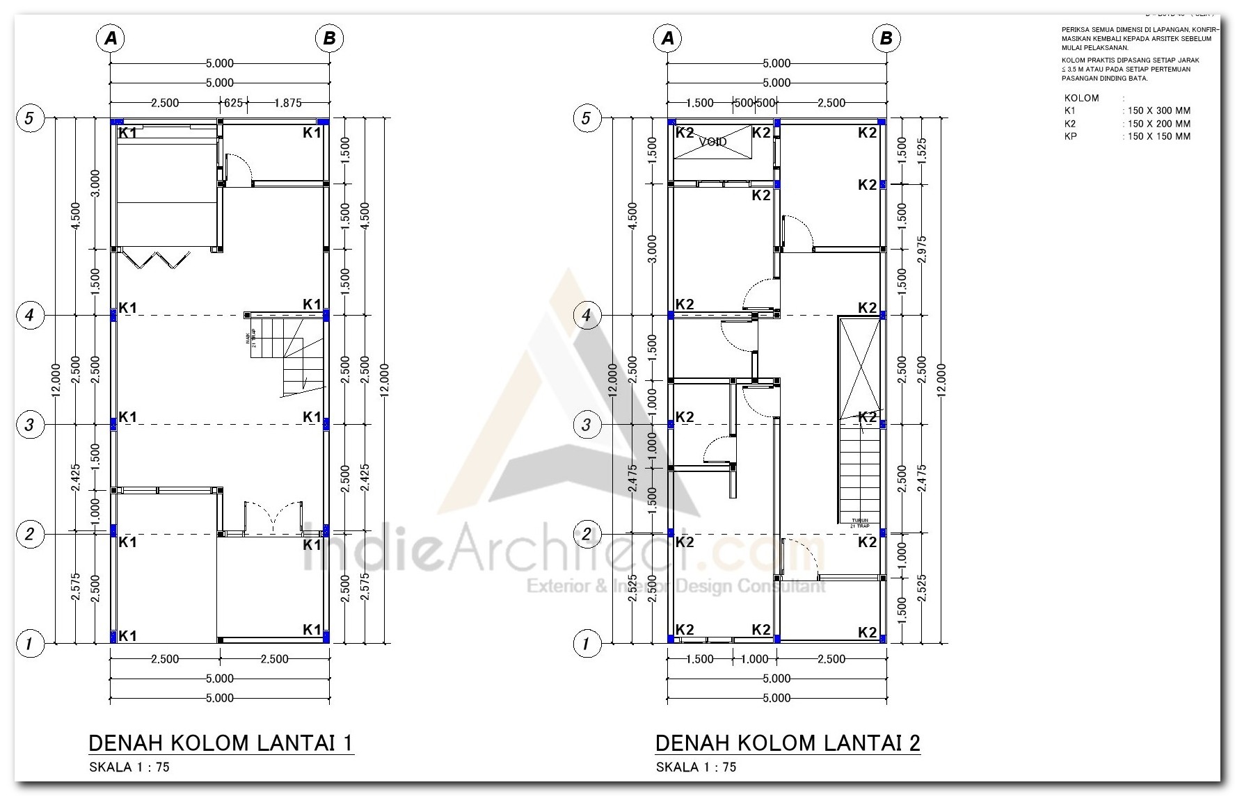 Detail Gambar Kerja Rumah 2 Lanta Nomer 28