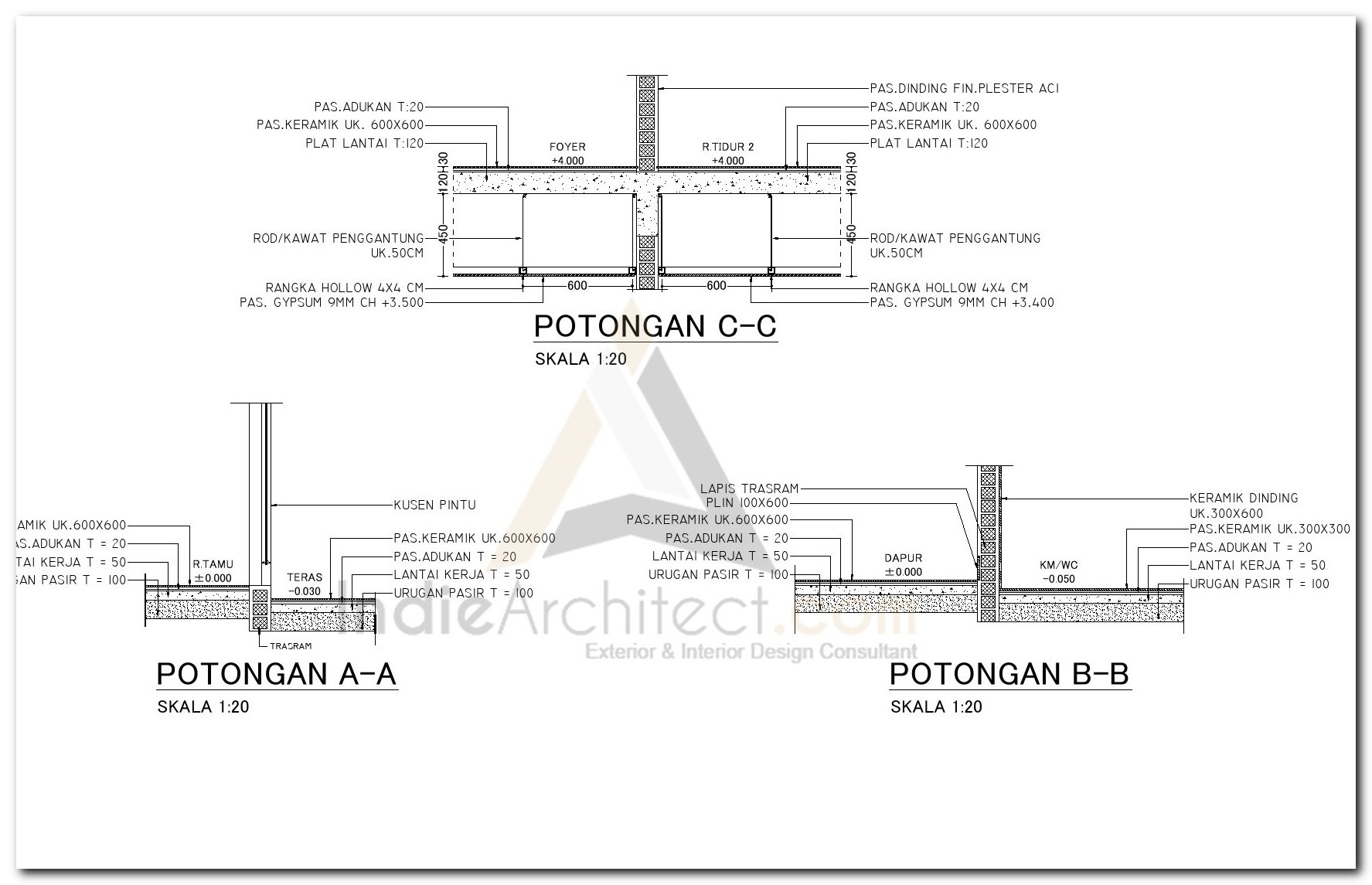 Detail Gambar Kerja Rumah 2 Lantai Nomer 46