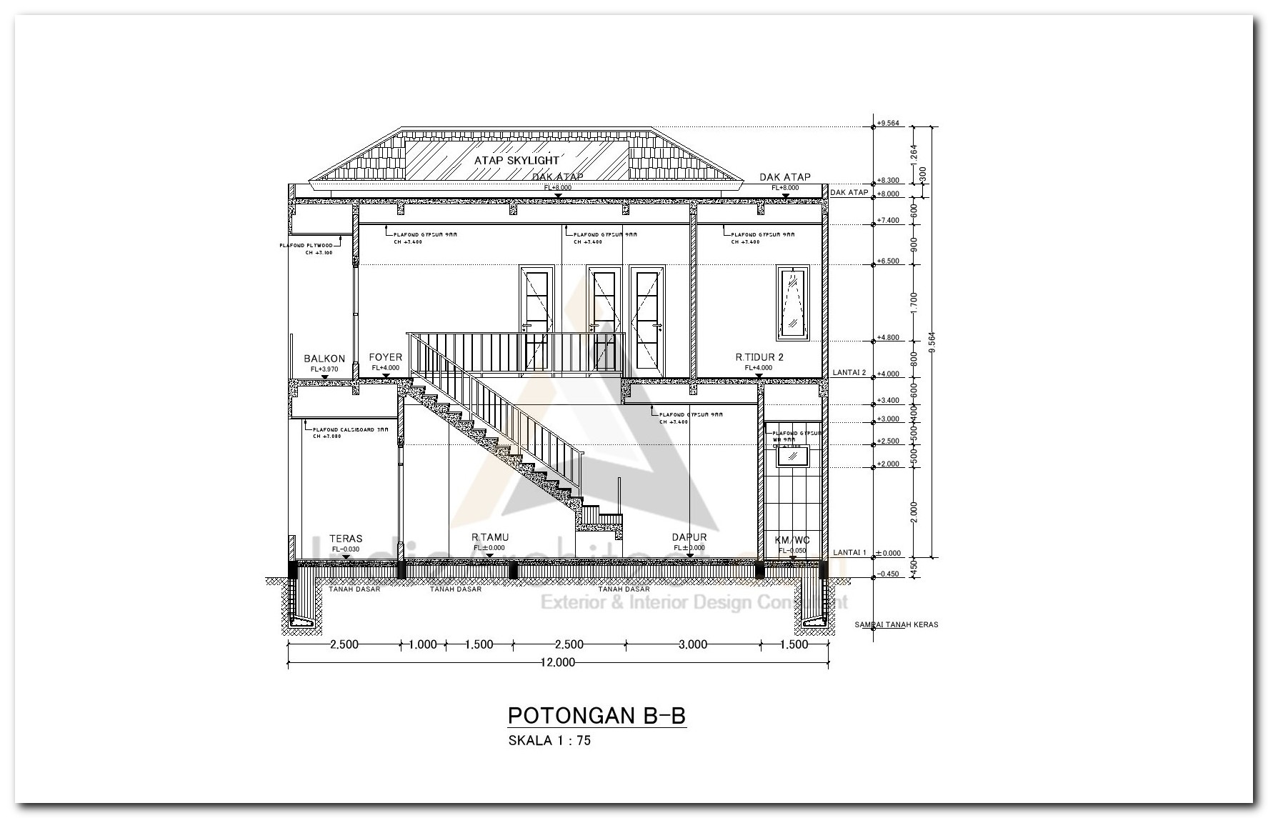 Detail Gambar Kerja Rumah 2 Lantai Lengkap Koleksi Nomer 11