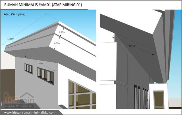 Detail Gambar Kerja Rumah Dengan Atap Miring Nomer 25