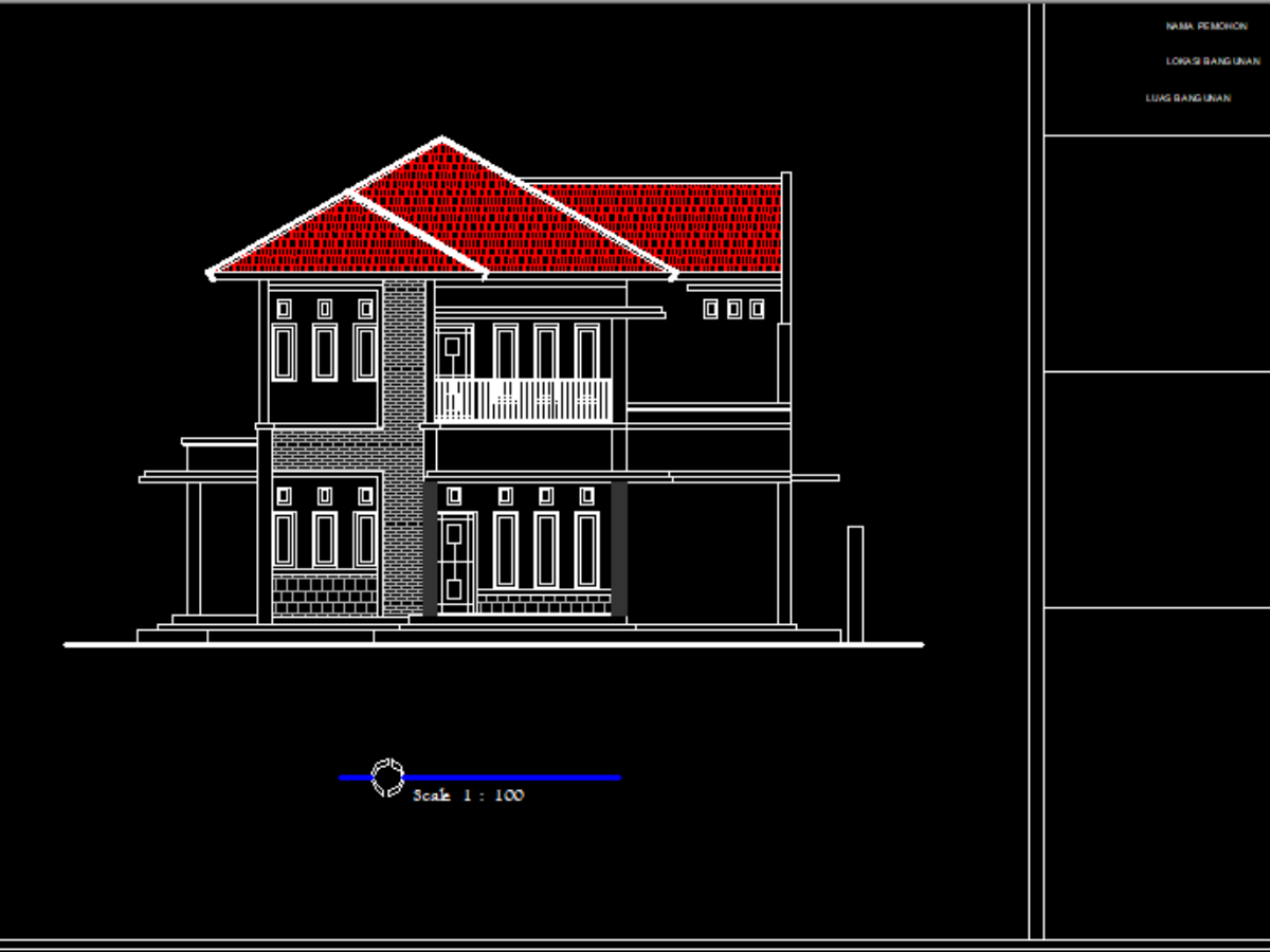 Detail Gambar Kerja Rumah Dua Lantai Lengkap Nomer 13