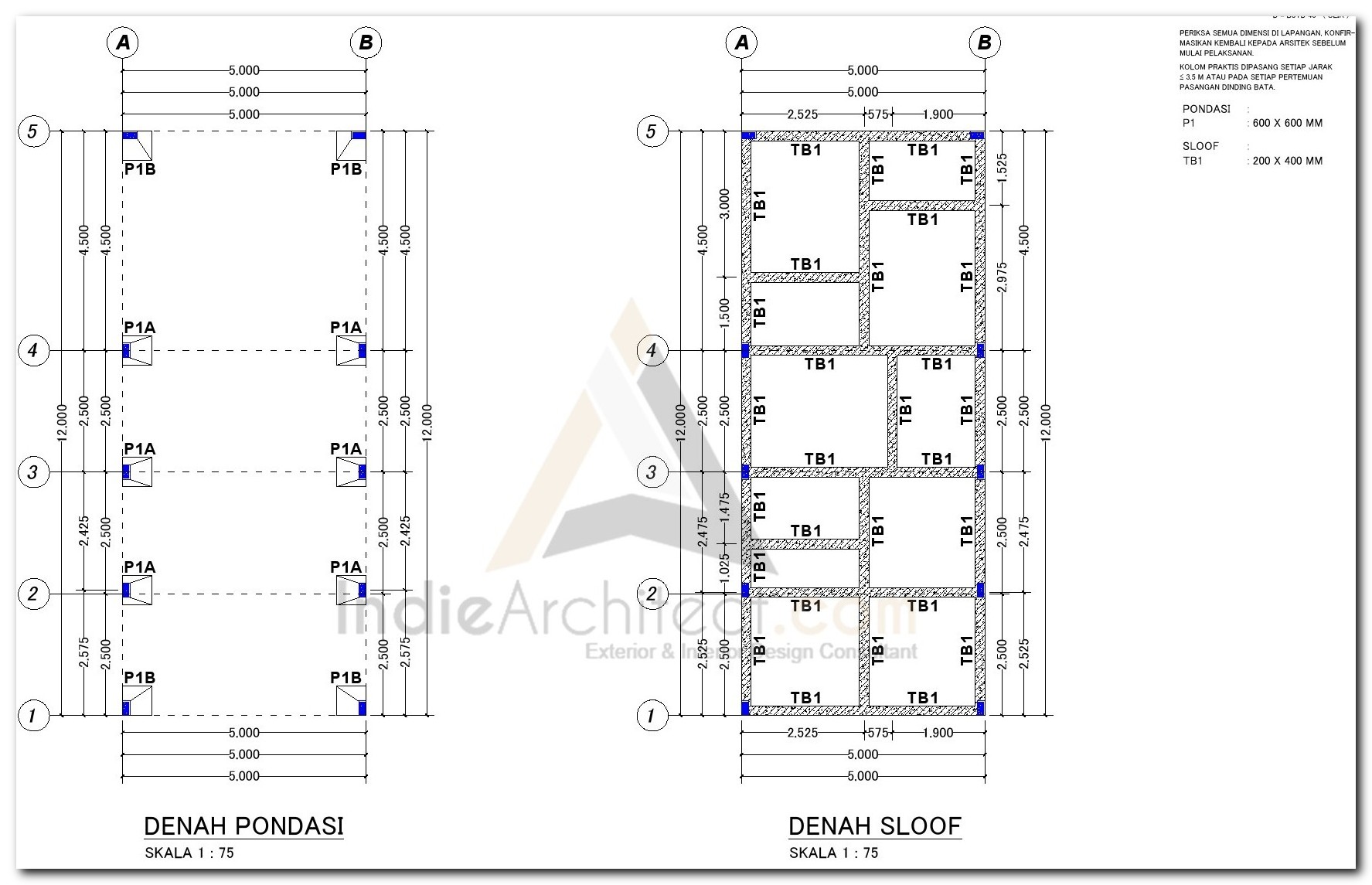 Detail Gambar Kerja Rumah Dua Lantai Lengkap Nomer 41