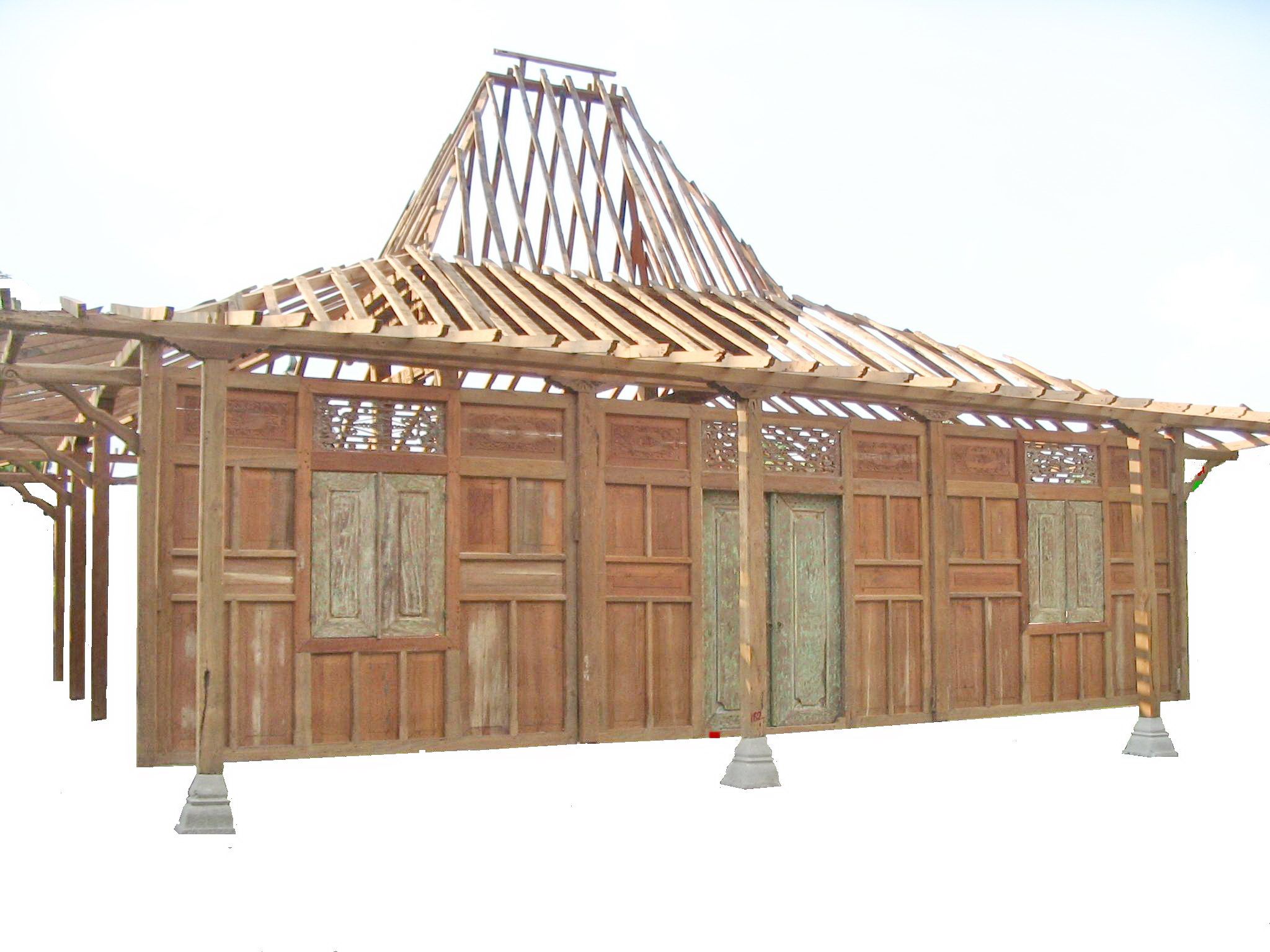 Detail Gambar Kerja Rumah Joglo Bambu Nomer 14