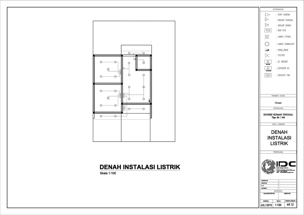 Detail Gambar Kerja Rumah Tinggal Type 36 Nomer 11