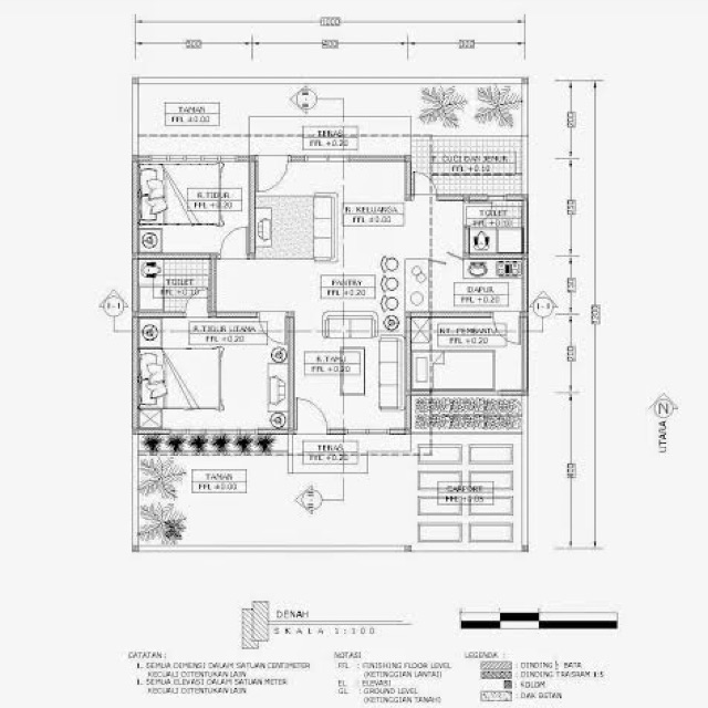 Detail Gambar Kerja Rumah Type 36 Dwg Nomer 54