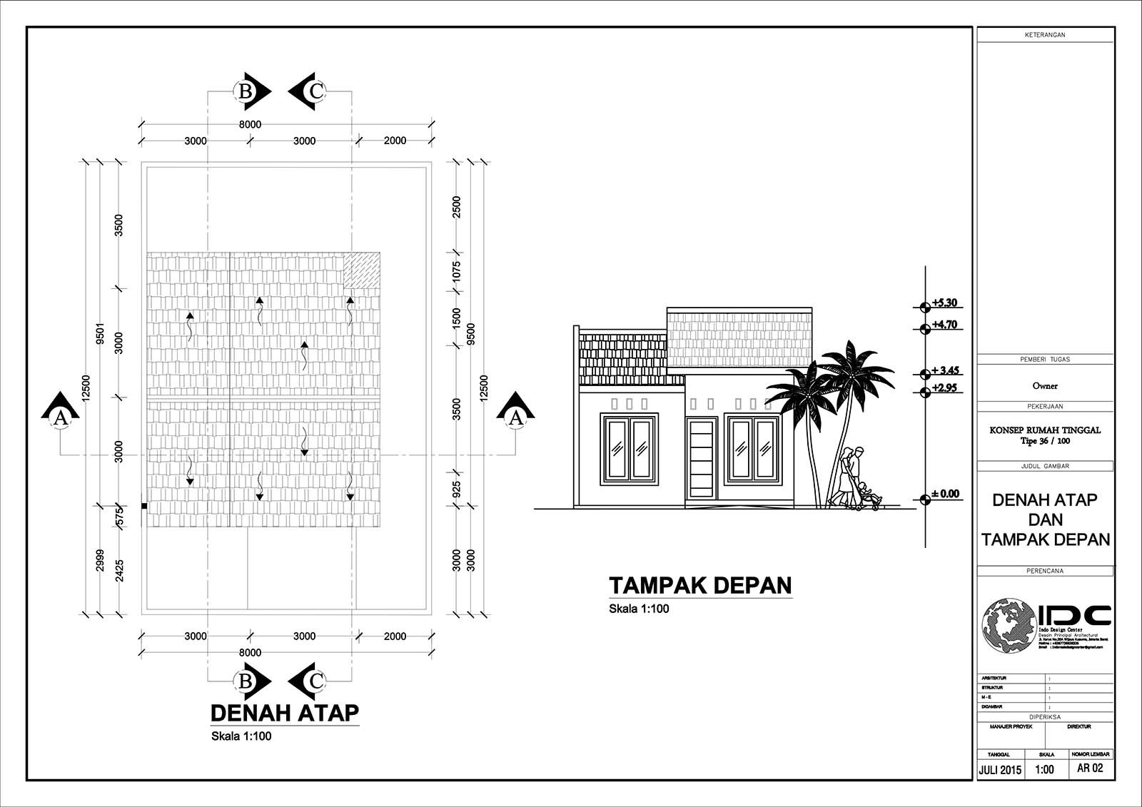 Detail Gambar Kerja Rumah Type 36 Modern Minimalis Dwg Lengkap Nomer 20