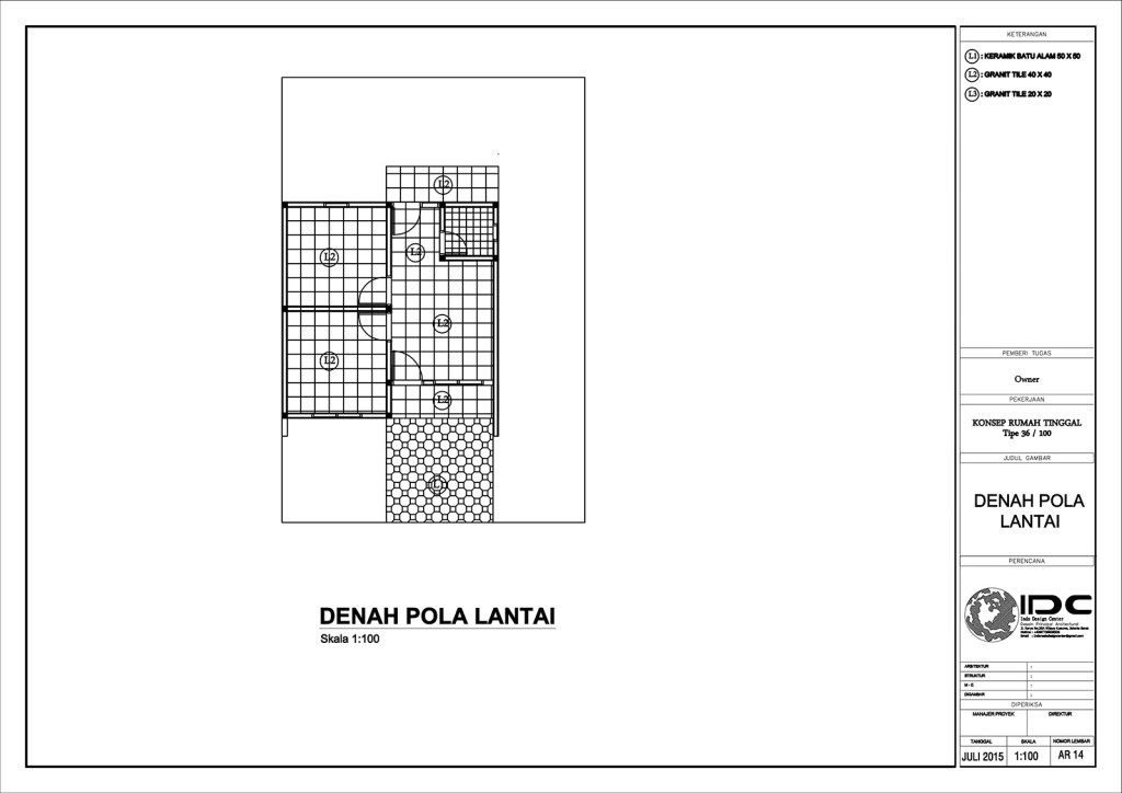 Detail Gambar Kerja Rumah Type 36 Modern Minimalis Dwg Lengkap Nomer 25