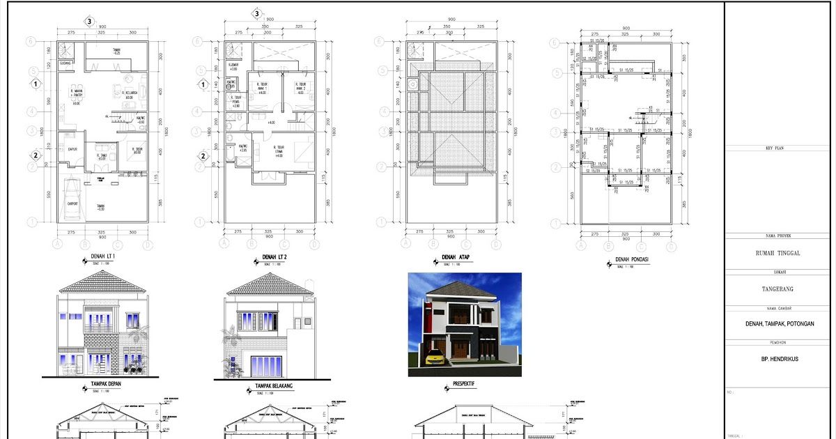 Detail Gambar Kerja Rumah Type 60 Koleksi Nomer 11
