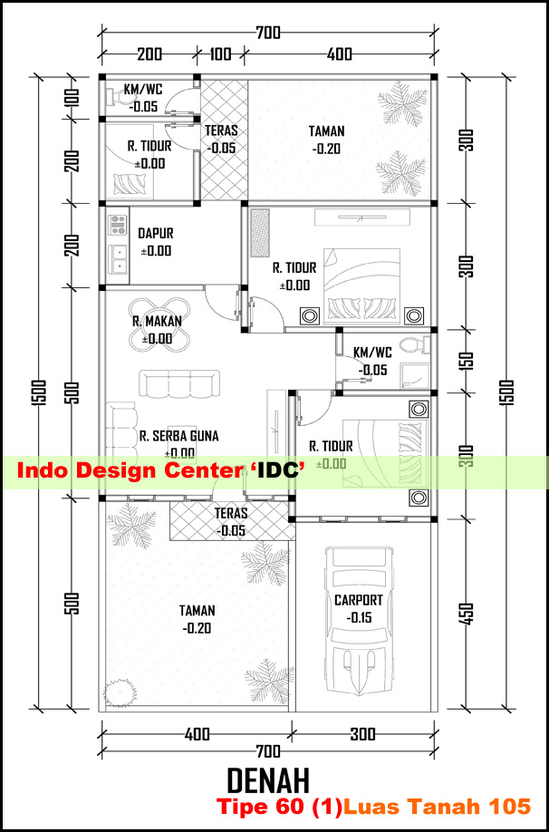 Detail Gambar Kerja Rumah Type 60 Nomer 4