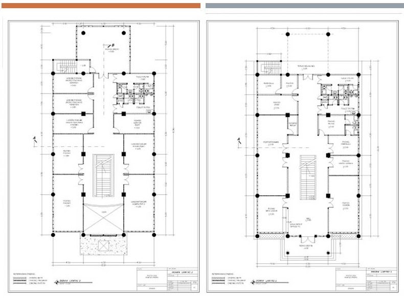 Detail Gambar Kerja Tampak Yang Benar Denah Lengkap Dengan Notasi Nomer 15