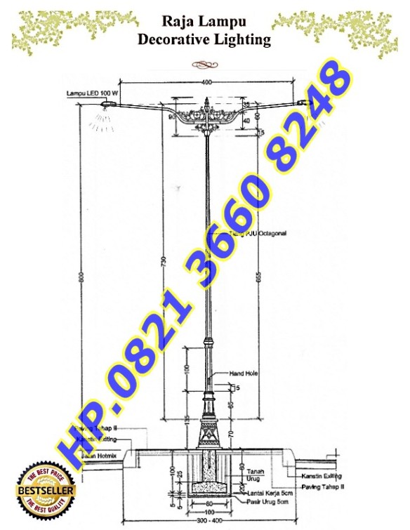 Detail Gambar Kerja Tiang Lampu Nomer 14