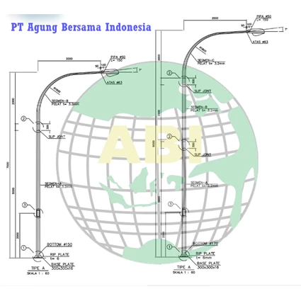 Detail Gambar Kerja Tiang Lampu Nomer 54