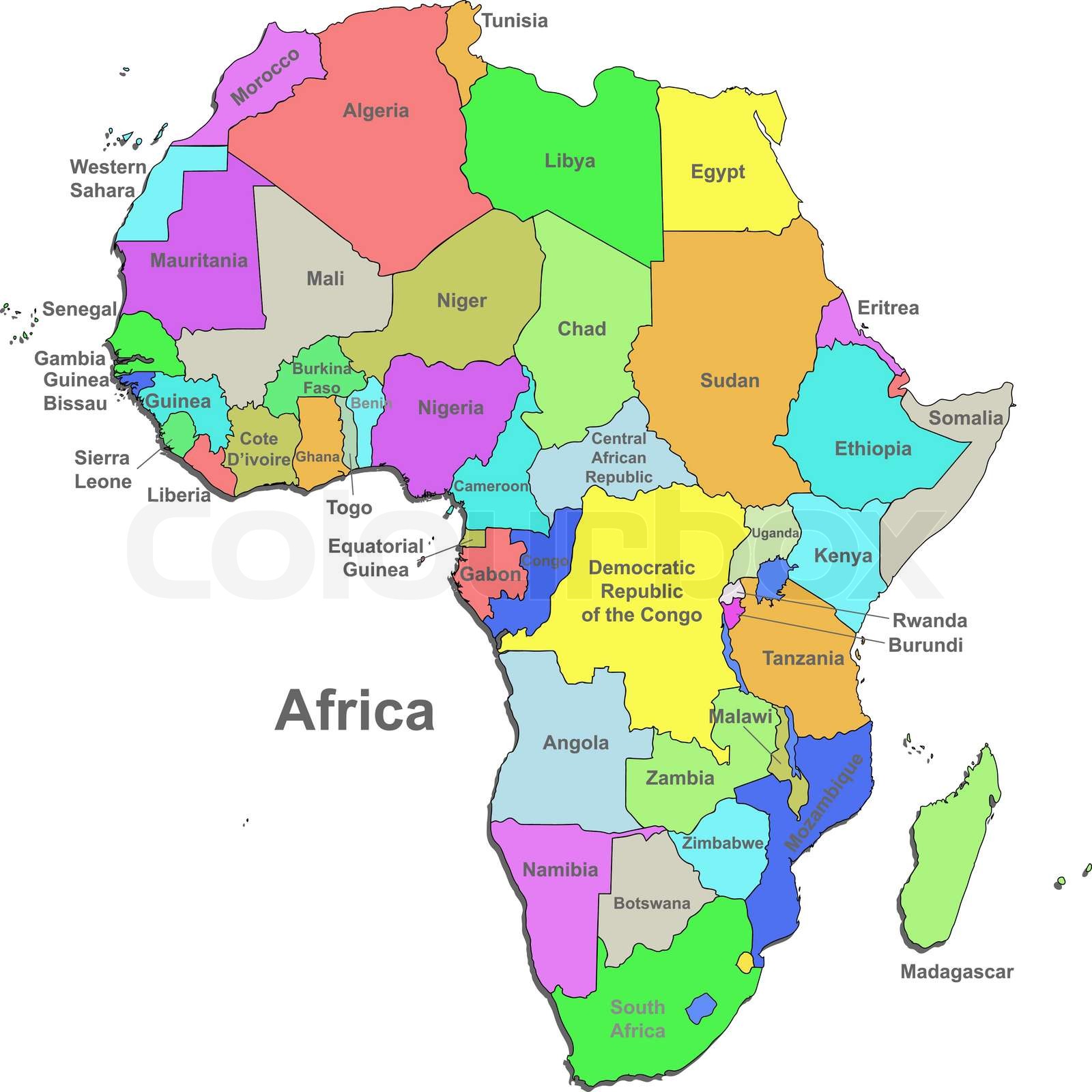 Detail Afrika Politische Karte Nomer 2